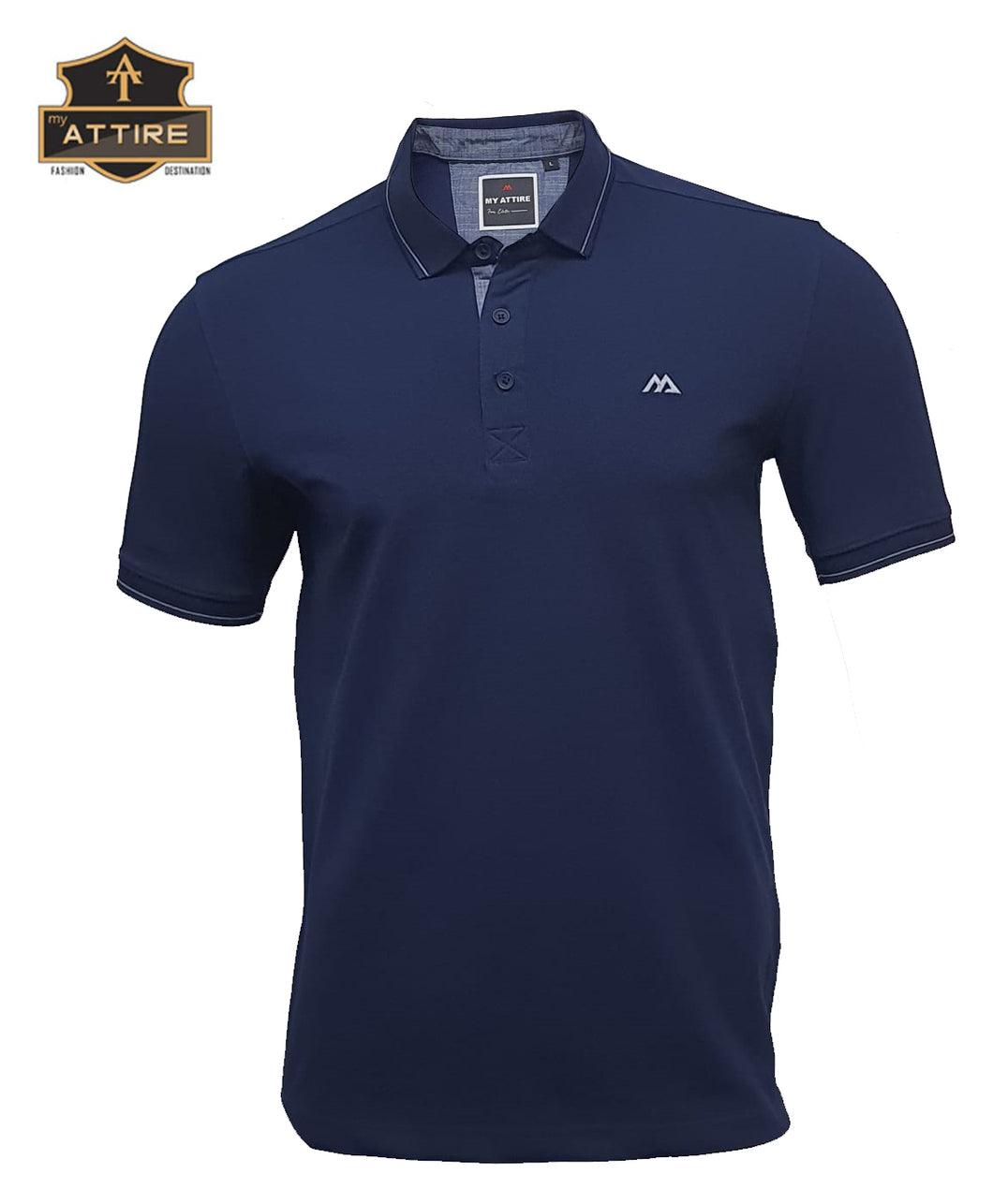 MEN'S POLO T-SHIRT - PLAIN / SOLID - COTTON / LYCRA