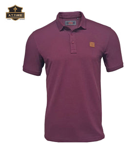 MEN'S POLO T-SHIRT - PLAIN / SOLID - COTTON