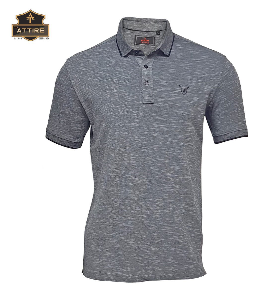 MEN'S POLO T-SHIRT - PLAIN / SOLID - COTTON