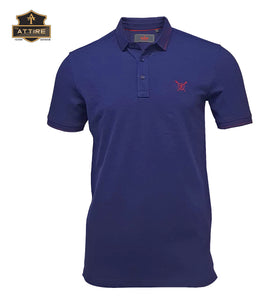 MEN'S POLO T-SHIRT - PLAIN / SOLID - COTTON