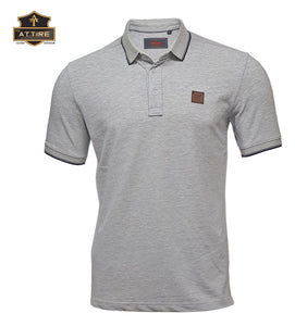 MEN'S POLO T-SHIRT - PLAIN / SOLID - COTTON