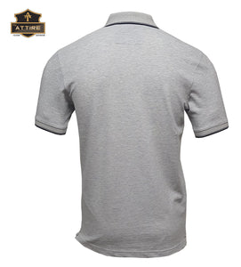 MEN'S POLO T-SHIRT - PLAIN / SOLID - COTTON