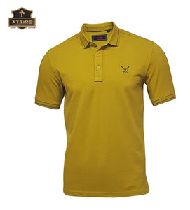 MEN'S POLO T-SHIRT - PLAIN / SOLID - COTTON