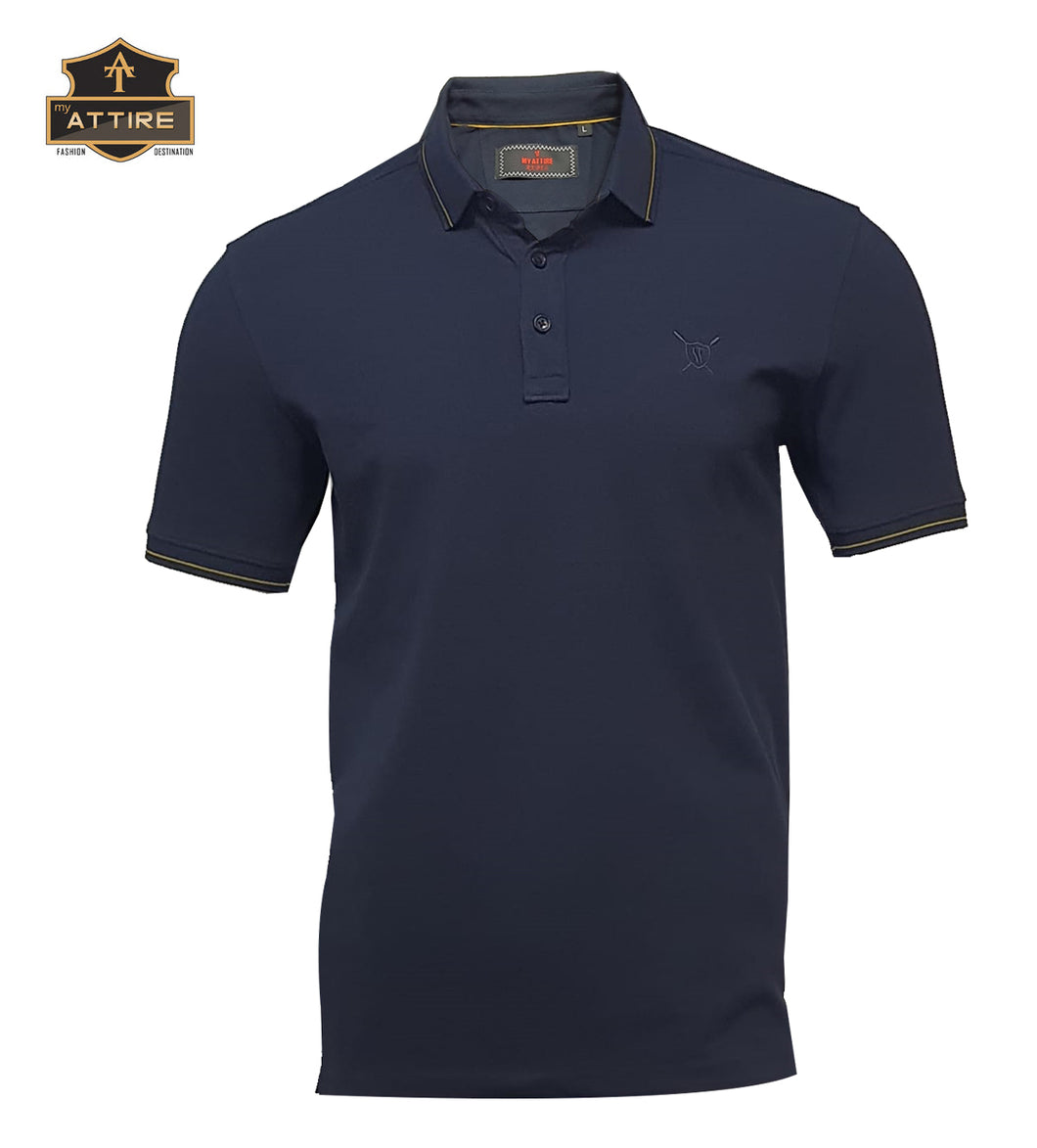 MEN'S POLO T-SHIRT - PLAIN / SOLID - COTTON