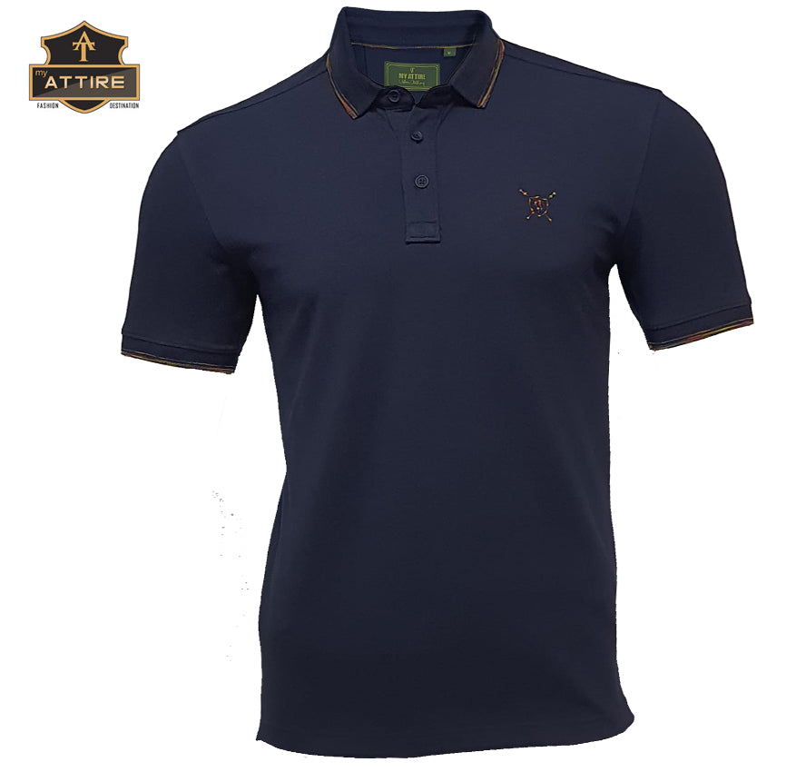 MEN'S POLO T-SHIRT - PLAIN / SOLID - COTTON / LYCRA