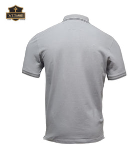 MEN'S POLO T-SHIRT - PLAIN / SOLID - COTTON